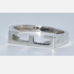 Cellini Sterling Silver Initial E Ring Sz 7.5
